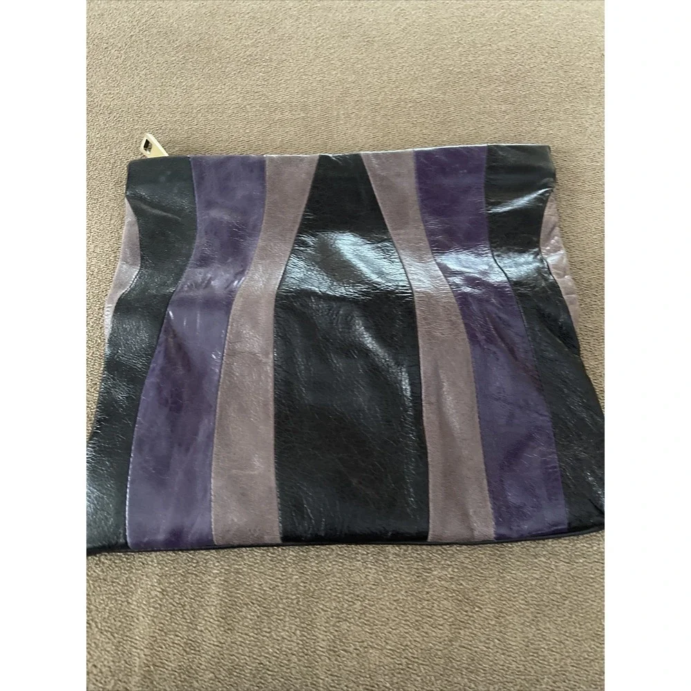 Steven by Steve Madden Multi Color Leather Envelope Clutch Pouch (TD)